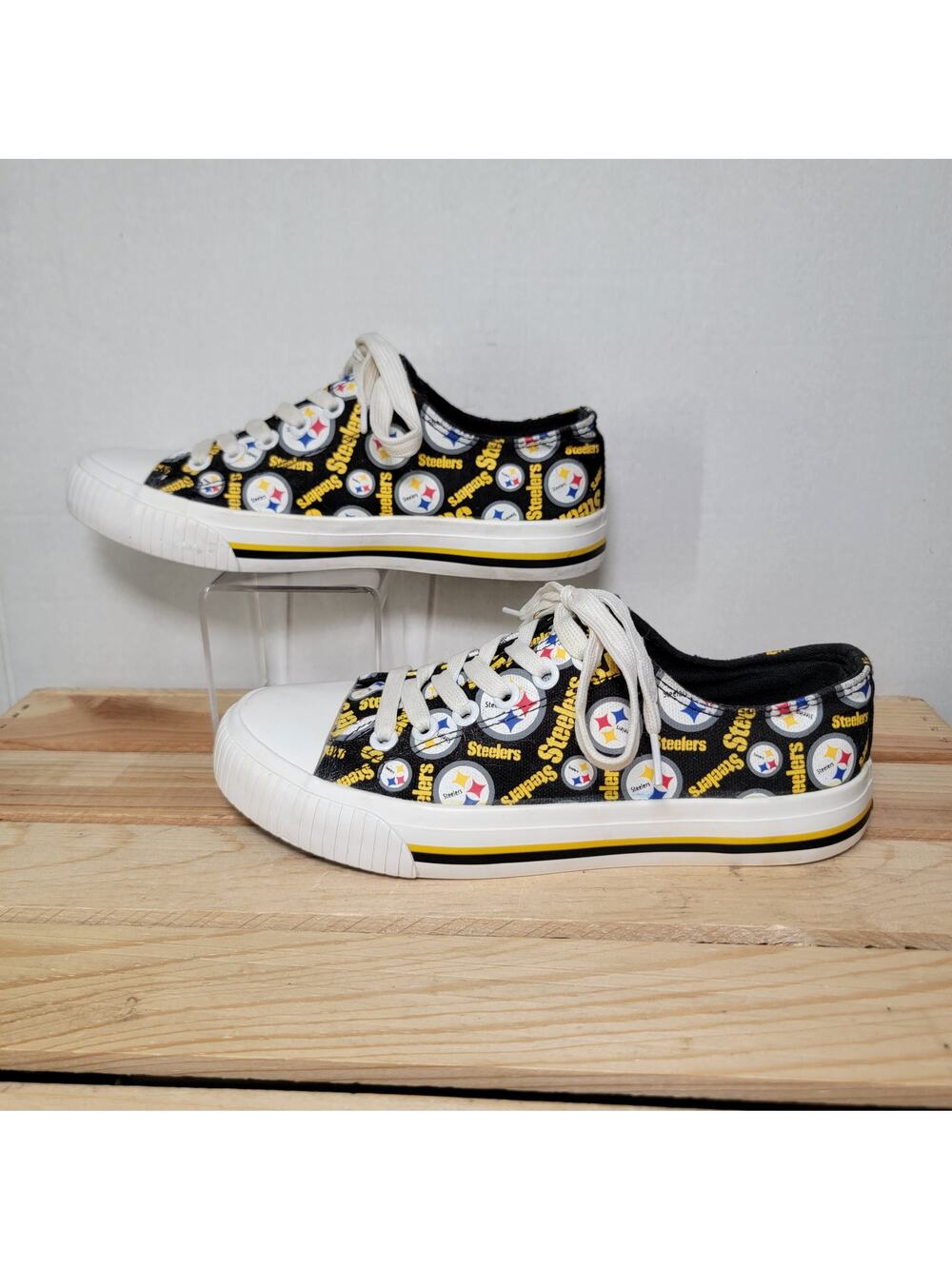 Foco Pittsburg Steelers Low Top Skater Shoes - Size Women's 6